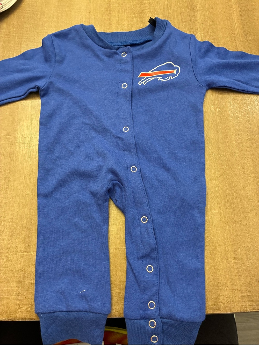 NFL Buffalo Bills Royal Blue Baby Footie with Team Logo
